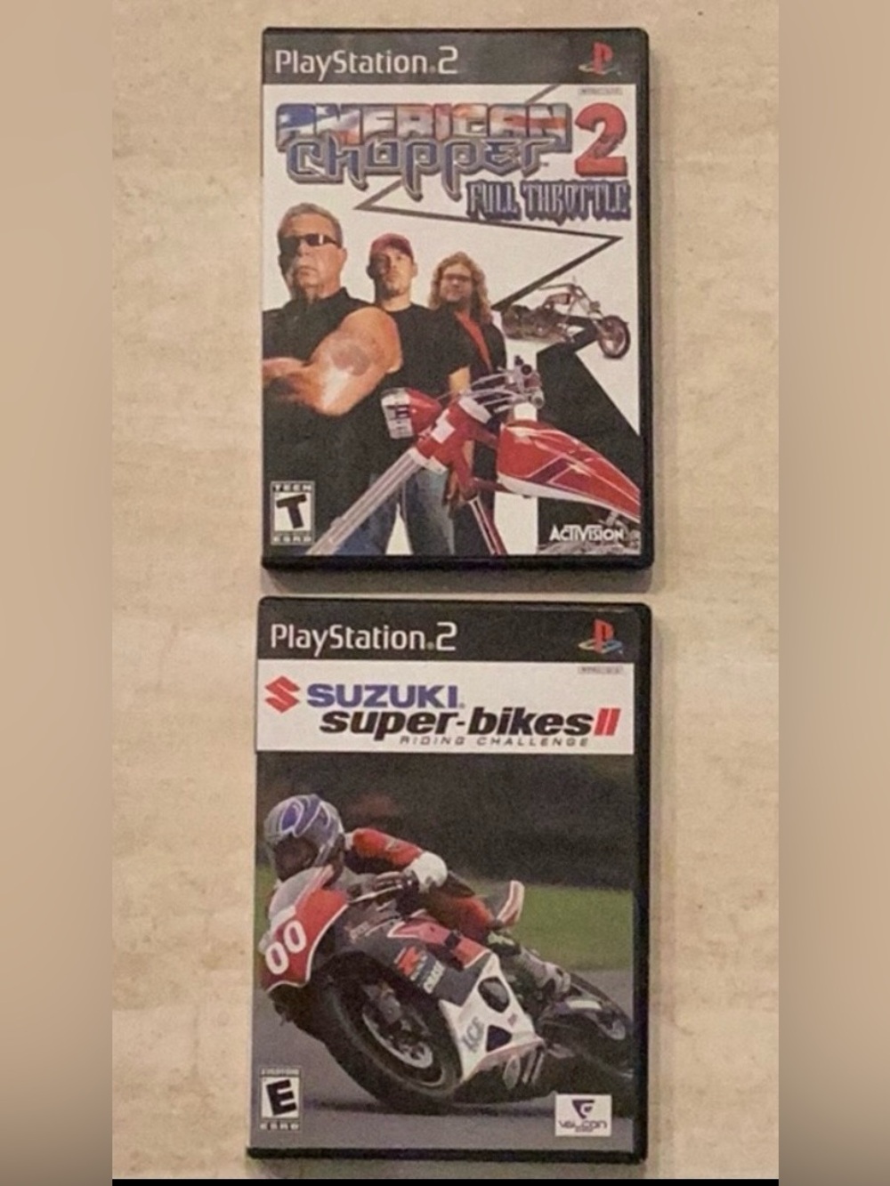 American Chopper 2 PlayStation 2 Game & Suzuki Super Bikes II PS2 Game Lot Of 2